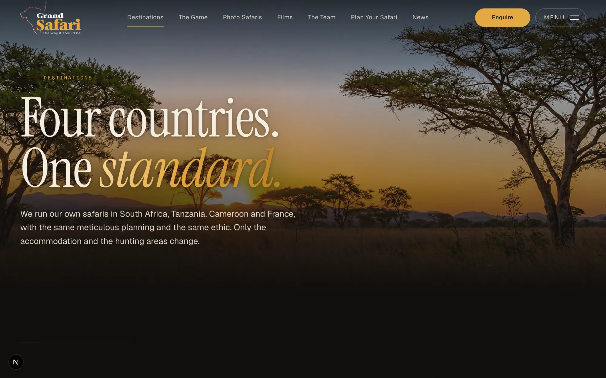 Grand Safari destinations: four countries, one standard