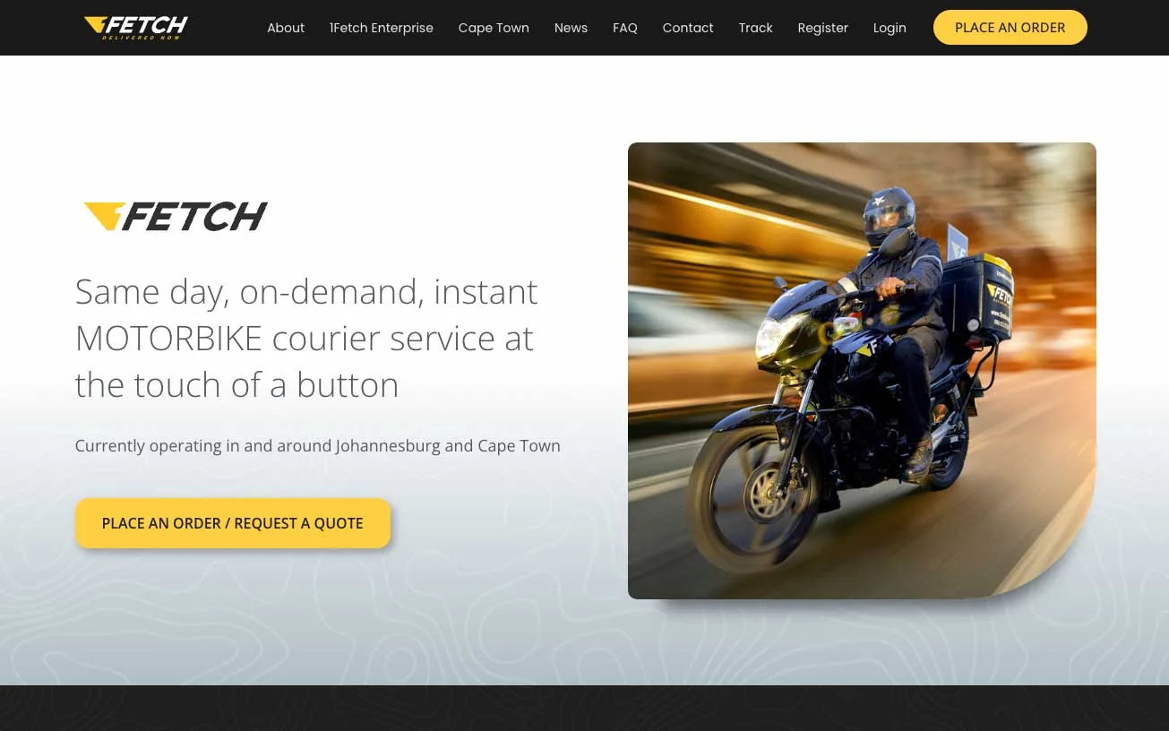 The 1Fetch website